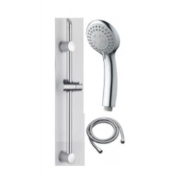 Invena City zestaw prysznicowy z drążkiem ścienny chrom AU-06-001