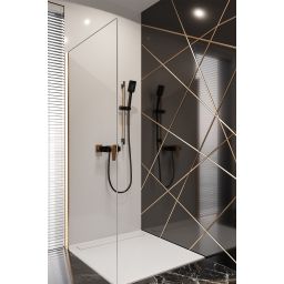 Invena Midnight Trend zestaw prysznicowy ścienny czarny mat/różowe złoto AU-35-014