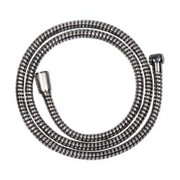 Invena wąż prysznicowy 150 cm z tworzywa Superflex chrom / czarny AW-30-JT6