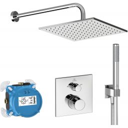 Ideal Standard Ceratherm zestaw prysznicowy podtynkowy termostatyczny z deszczownicą chrom A7572AA