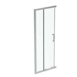 Ideal Standard Connect 2 drzwi prysznicowe 77 cm rozsuwane srebrny szczotkowany/szkło przezroczyste K9259EO