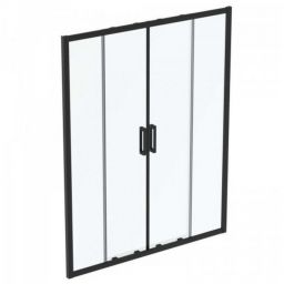 Ideal Standard Connect 2 drzwi prysznicowe 160 cm uchylne czarny mat/szkło przezroczyste K9282V3