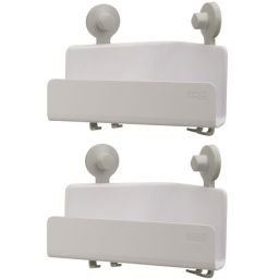 Joseph Joseph Easy Store zestaw 2 półek prysznicowych narożnych biały/szary 70550