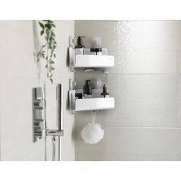Joseph Joseph Easy Store zestaw 2 półek prysznicowych narożnych biały/szary 70550