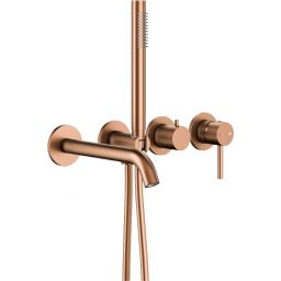 KFA Armatura Moza Rose Gold bateria wannowo-prysznicowa podtynkowa różowe złoto szczotkowane 5039-411-34