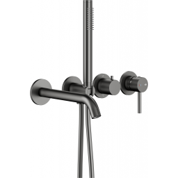 KFA Armatura Moza Gun Metal Grey bateria wannowo-prysznicowa podtynkowa grafitowa 5039-411-61
