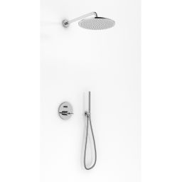 Kohlman Maxima zestaw prysznicowy podtynkowy z deszczownicą 35 cm chrom QW210MR35