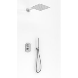 Kohlman Foxal zestaw prysznicowy podtynkowy z deszczownicą 30 cm chrom QW432FQ30