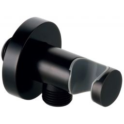 Kludi przyłącze kątowe z uchwytem czarny mat 6054739-00