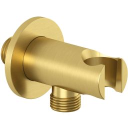 Kludi A-QA przyłącze kątowe z uchwytem złoty szczotkowany 65567N0-00