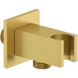 Kludi A-QA przyłącze kątowe z uchwytem złoty szczotkowany 65569N0-00