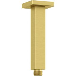 Kludi A-QA ramię prysznicowe 15 cm sufitowe złoty szczotkowany 66545N0-00