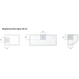 Kludi Terra brodzik prostokątny 140x70 cm biały mat 08DW0153