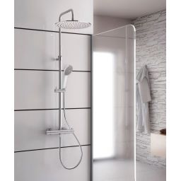 Kronenbach Duschsysteme 2.0 zestaw prysznicowy ścienny termostatyczny z deszczownicą chrom 27114000 KBN