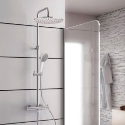 Kronenbach Duschsysteme 2.0 zestaw prysznicowy ścienny termostatyczny z deszczownicą chrom 27114000 KBN