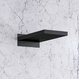 Kronenbach Spa deszczownica 50x25 cm prostokątna czarny mat KBMBBPRBOR250-2-BL