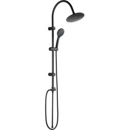 Kuchinox Ondo zestaw prysznicowy ścienny z deszczownicą czarny PG770OX