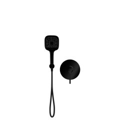 Ksuro 01 zestaw bateria prysznicowa podtynkowa ze słuchawką 3-funkcyjną czarny mat 17004030