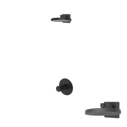 Ksuro 02 zestaw bateria prysznicowa podtynkowa z deszczownicą czarny mat 17007030