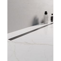 New Trendy Visio Slim GunMetal odpływ liniowy 100 cm gunmetal szczotkowany OL-0095