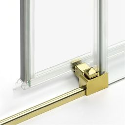 New Trendy Prime Light Gold kabina prysznicowa 100x80 cm prostokątna lewa złoty/szkło przezroczyste K-1437