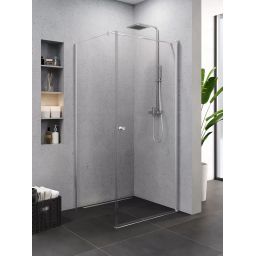 New Trendy Superia kabina prysznicowa 90x80 cm prostokątna chrom/szkło przezroczyste K-0799