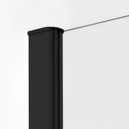 New Trendy New Komfort Black kabina prysznicowa 90x90 cm półokrągła czarny mat/szkło przezroczyste K-0469