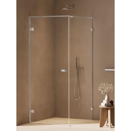 New Trendy Oxia kabina prysznicowa 80x80 cm kwadratowa lewa chrom połysk/szkło przezroczyste AXJ-0061