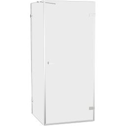 New Trendy Oxia kabina prysznicowa 80x80 cm kwadratowa prawa chrom połysk/szkło przezroczyste AXJ-0085-WU
