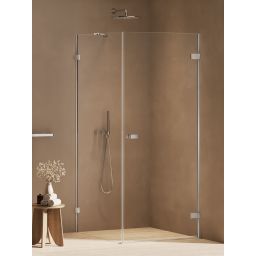 New Trendy Oxia kabina prysznicowa 80x80 cm kwadratowa prawa chrom połysk/szkło przezroczyste AXJ-0085-WU