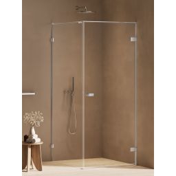 New Trendy Oxia kabina prysznicowa 80x80 cm kwadratowa prawa chrom połysk/szkło przezroczyste AXJ-0085