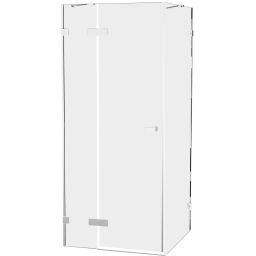 New Trendy Oxia kabina prysznicowa 80x80 cm kwadratowa lewa chrom połysk/szkło przezroczyste AXJ-0103-WU