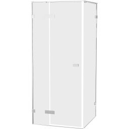 New Trendy Oxia kabina prysznicowa 80x80 cm kwadratowa lewa chrom połysk/szkło przezroczyste AXJ-0103