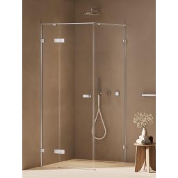 New Trendy Oxia kabina prysznicowa 80x80 cm kwadratowa lewa chrom połysk/szkło przezroczyste AXJ-0103