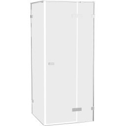 New Trendy Oxia kabina prysznicowa 80x80 cm kwadratowa prawa chrom połysk/szkło przezroczyste AXJ-0133