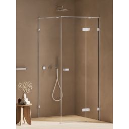 New Trendy Oxia kabina prysznicowa 80x80 cm kwadratowa prawa chrom połysk/szkło przezroczyste AXJ-0133