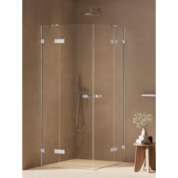 New Trendy Oxia kabina prysznicowa 80x80 cm kwadratowa chrom połysk/szkło przezroczyste AXJ-0178-WU