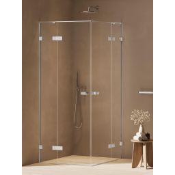 New Trendy Oxia kabina prysznicowa 80x80 cm kwadratowa chrom połysk/szkło przezroczyste AXJ-0178
