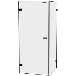 New Trendy Oxia Black kabina prysznicowa 80x80 cm kwadratowa lewa czarny mat/szkło przezroczyste AXJ-0276-WU