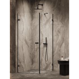 New Trendy Oxia Black kabina prysznicowa 80x80 cm kwadratowa lewa czarny mat/szkło przezroczyste AXJ-0276-WU