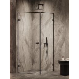 New Trendy Oxia Black kabina prysznicowa 80x80 cm kwadratowa lewa czarny mat/szkło przezroczyste AXJ-0276