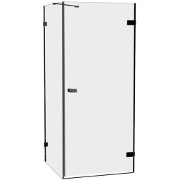 New Trendy Oxia Black kabina prysznicowa 80x80 cm kwadratowa prawa czarny mat/szkło przezroczyste AXJ-0300-WU