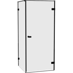 New Trendy Oxia Black kabina prysznicowa 80x80 cm kwadratowa prawa czarny mat/szkło przezroczyste AXJ-0300