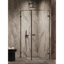 New Trendy Oxia Black kabina prysznicowa 80x80 cm kwadratowa prawa czarny mat/szkło przezroczyste AXJ-0300