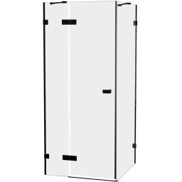 New Trendy Oxia Black kabina prysznicowa 80x80 cm kwadratowa lewa czarny mat/szkło przezroczyste AXJ-0318-WU