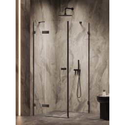 New Trendy Oxia Black kabina prysznicowa 90x90 cm kwadratowa lewa czarny mat/szkło przezroczyste AXJ-0325-WU