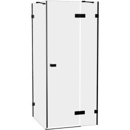 New Trendy Oxia Black kabina prysznicowa 80x80 cm kwadratowa prawa czarny mat/szkło przezroczyste AXJ-0348-WU