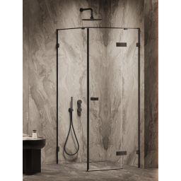 New Trendy Oxia Black kabina prysznicowa 80x80 cm kwadratowa prawa czarny mat/szkło przezroczyste AXJ-0348