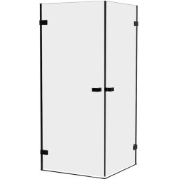 New Trendy Oxia Black kabina prysznicowa 80x80 cm kwadratowa czarny mat/szkło przezroczyste AXJ-0382