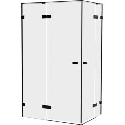 New Trendy Oxia Black kabina prysznicowa 80x80 cm kwadratowa czarny mat/szkło przezroczyste AXJ-0393